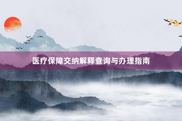 医疗保障交纳解释查询与办理指南