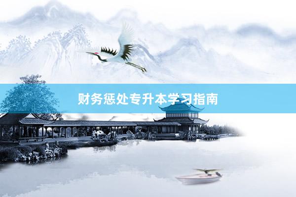 财务惩处专升本学习指南